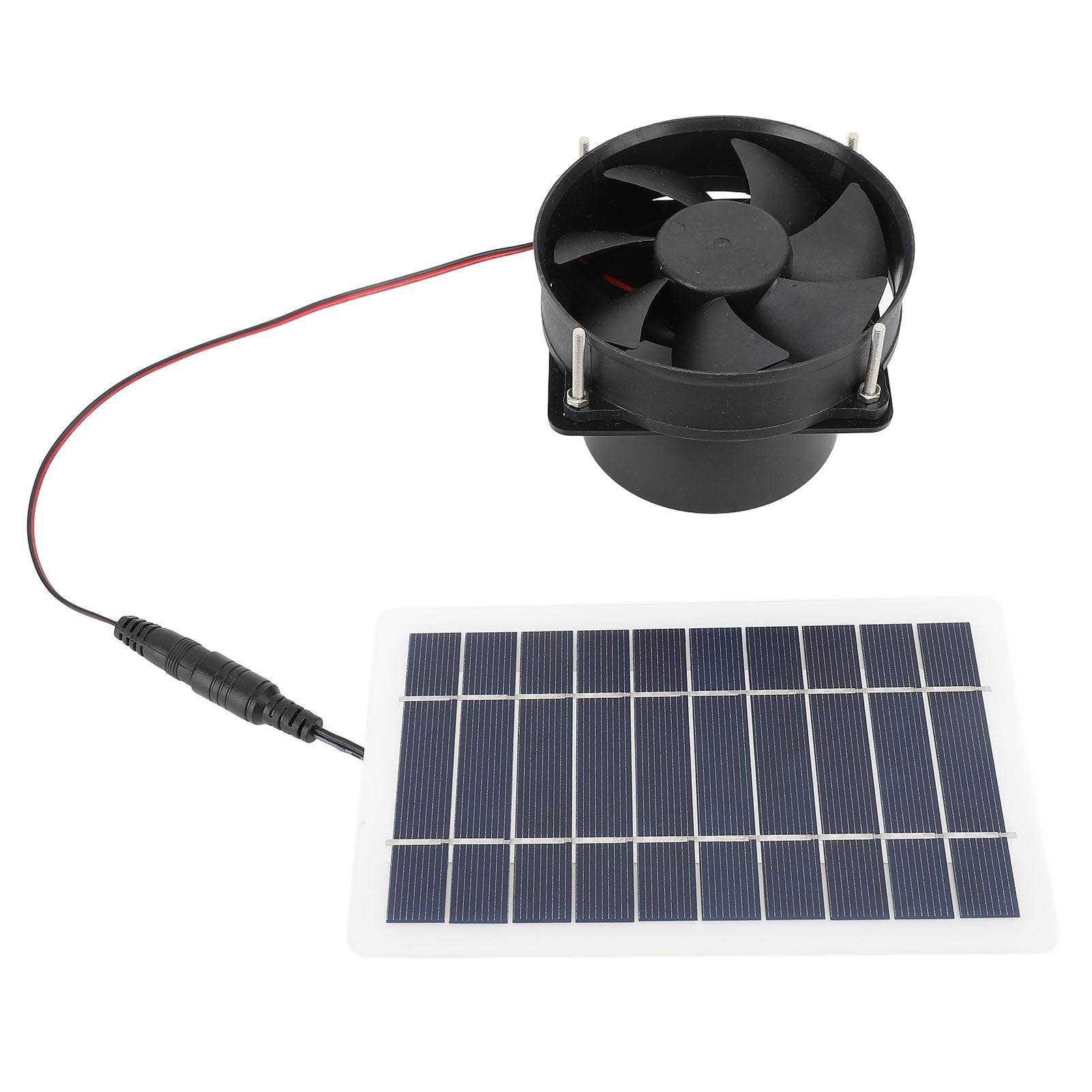 10W Solar Panel Powered Fan Kit Monocrystalline Silicon Solar Powered Exhaust Fan Portable Silent Solar Panel Fan for Outdoor