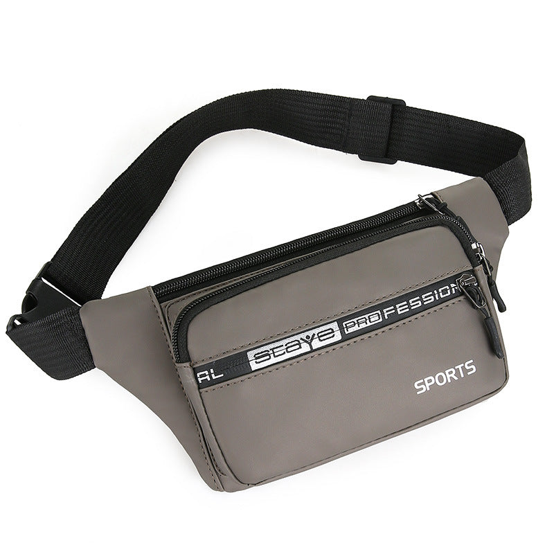 Men's Sports Waist Bag – High Capacity Fanny Pack & Shoulder Bag (Black, Blue, Brown, Grey)