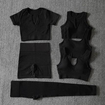 6pcs Yoga Workout Outfit set for women Gym clothes