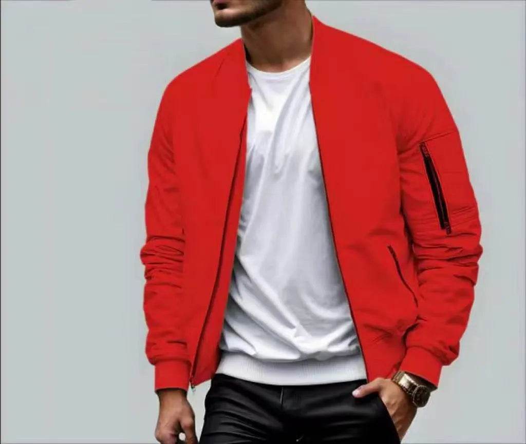 Men's Casual Baseball Varsity Jacket Spring And Autumn