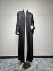 Abaya two piece set Elegant Satin  Plain Color Abaya Kimono Open front Abaya Dubai Abaya wear for Middle East Women