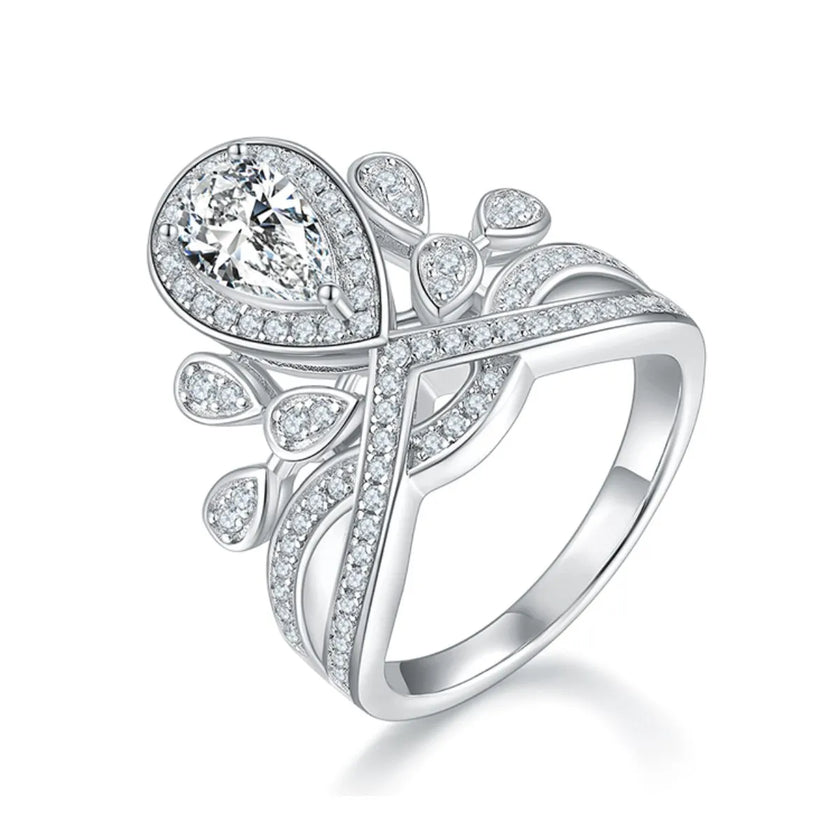 1 Carat Moissanite 925 Sterling Silver Ring