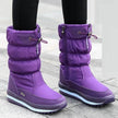 Winter boots New Plus Velvet Thick Cotton Shoes Thermal Middle Tube Waterproof Non-slip Boots