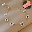 Pearl Flowers Bracelet All-match Fashion Adjustable Chain Bracelet for women