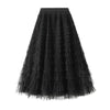 Cake Skirt Women's White Gauze long Layered tulle Skirt