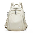 Large Capacity Soft Leather Student Backpack Trendy Travel Bag