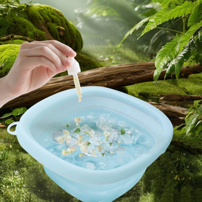 Foldable Silicone Face Ice Bath Bowl