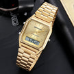 Men's Business Quartz Watch – Simple Dual Display Wristwatch