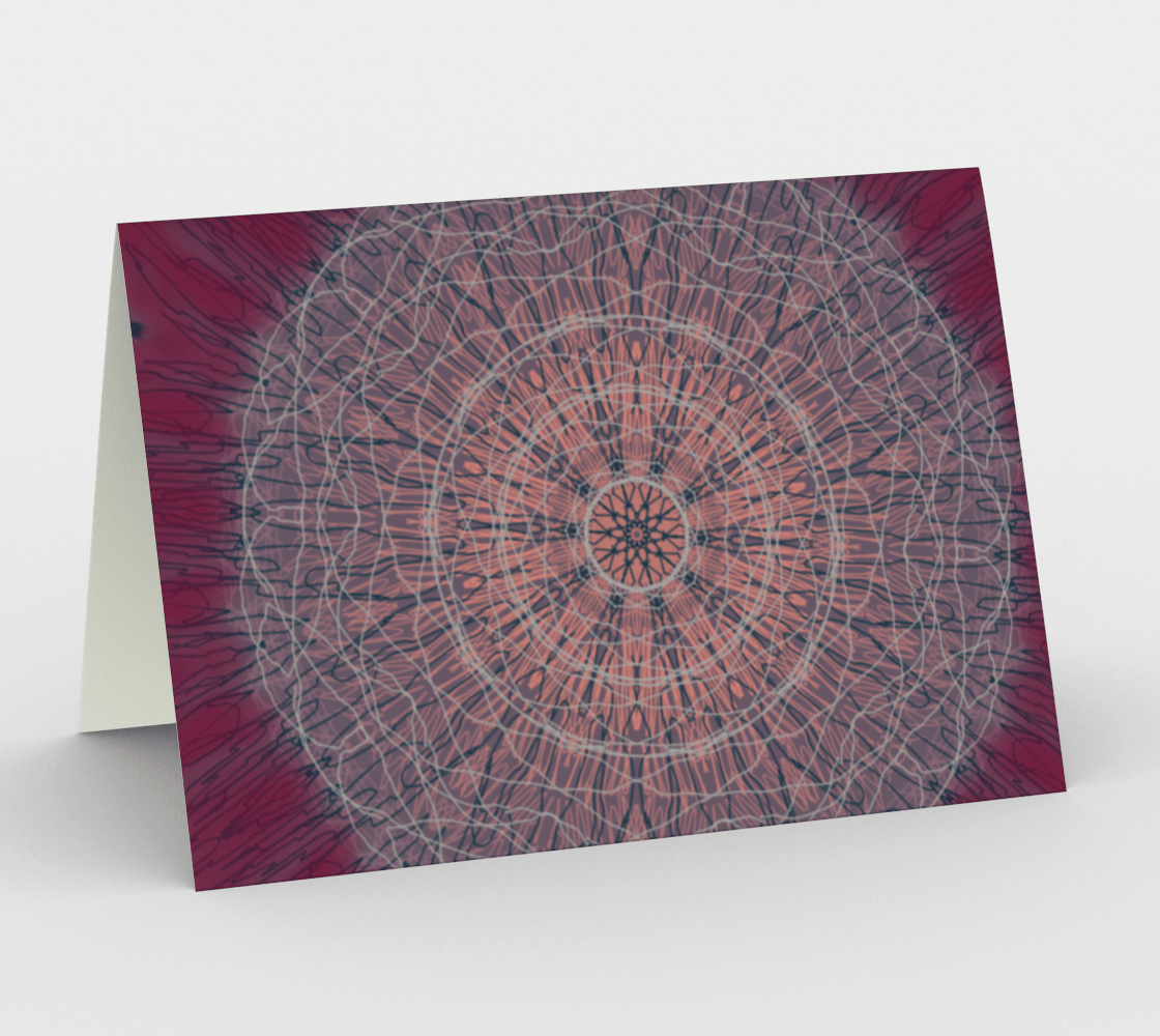 Set of 3 Blank Greeting Cards | 5 x 7 | Meditative Mandala