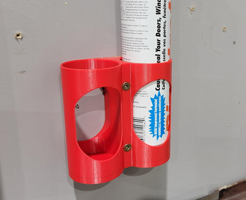 Caulk Tube Holder: 2-Tube Organizer