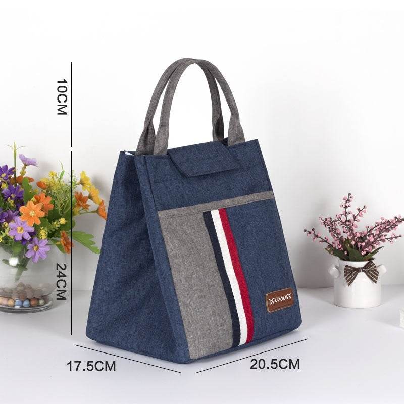 Thermal Insulated Denim Work Lunch Bag for Women