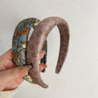 Fashion Presbyopic French Satin Vintage Sponge Silk Satin Padded Headband