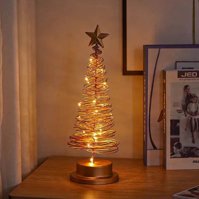 Spiral LED Light Christmas Tree Decoration Night Light Ornaments