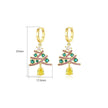 New Christmas Tree Earrings With Colorful Rhinestones Fashion Personality Shining Earrings Gift For Women Jewelry