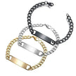 DIY Laser Engraved Stainless Steel Couple Bracelet Bracelet Jewelry