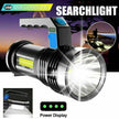 LED Flashlight USB Rechargeable Torch COB Spotlight Camping Light High Lumens Emergency Lamp 3 Modes Waterproof