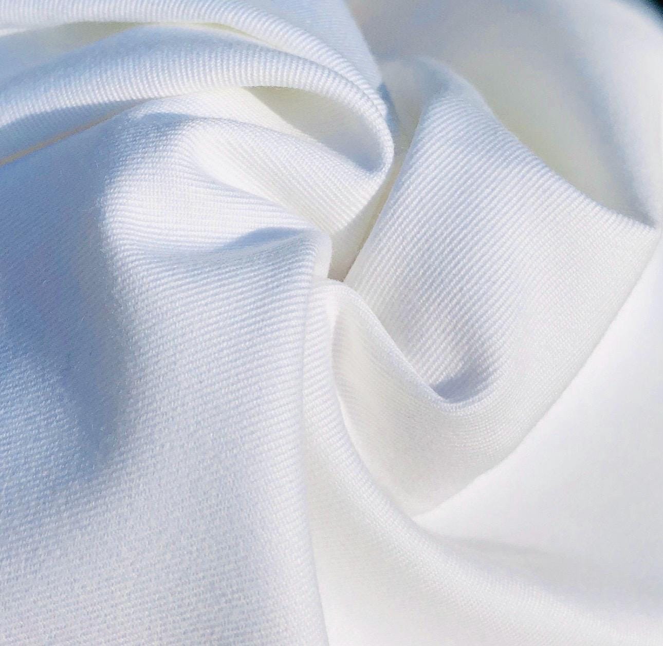 Black and White Twill Fabric: 65/35 Poly-Cotton Blend, 57