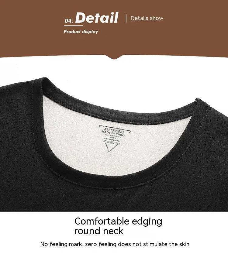 Men's Thermal Underwear Fleece-lined Double-sided Brushed Long John set