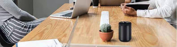 Black Rechargeable Ashtray Air Purifier with Lid & USB-C Charging