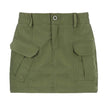 Simple Tooling Style Pocket Army Green Woven Hot Girl A- Line Mini Hip Cargo Skirt Summer
