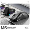 Smailwolf M5 Tri-Mode Wireless Mouse with Charging Dock – 2.4G, Bluetooth & Wired | Black, White, Rose Red