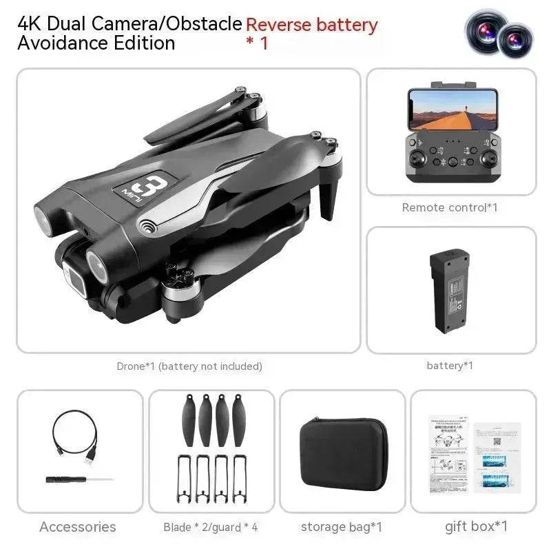 UAV Optical Flow Dual Camera Drone 480p Camera Obstacle Avoidance Aerial Photography Foldable Quadcopter