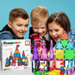 PicassoTiles - PicassoTiles 63pc Brick & Magnetic Tile Building Set