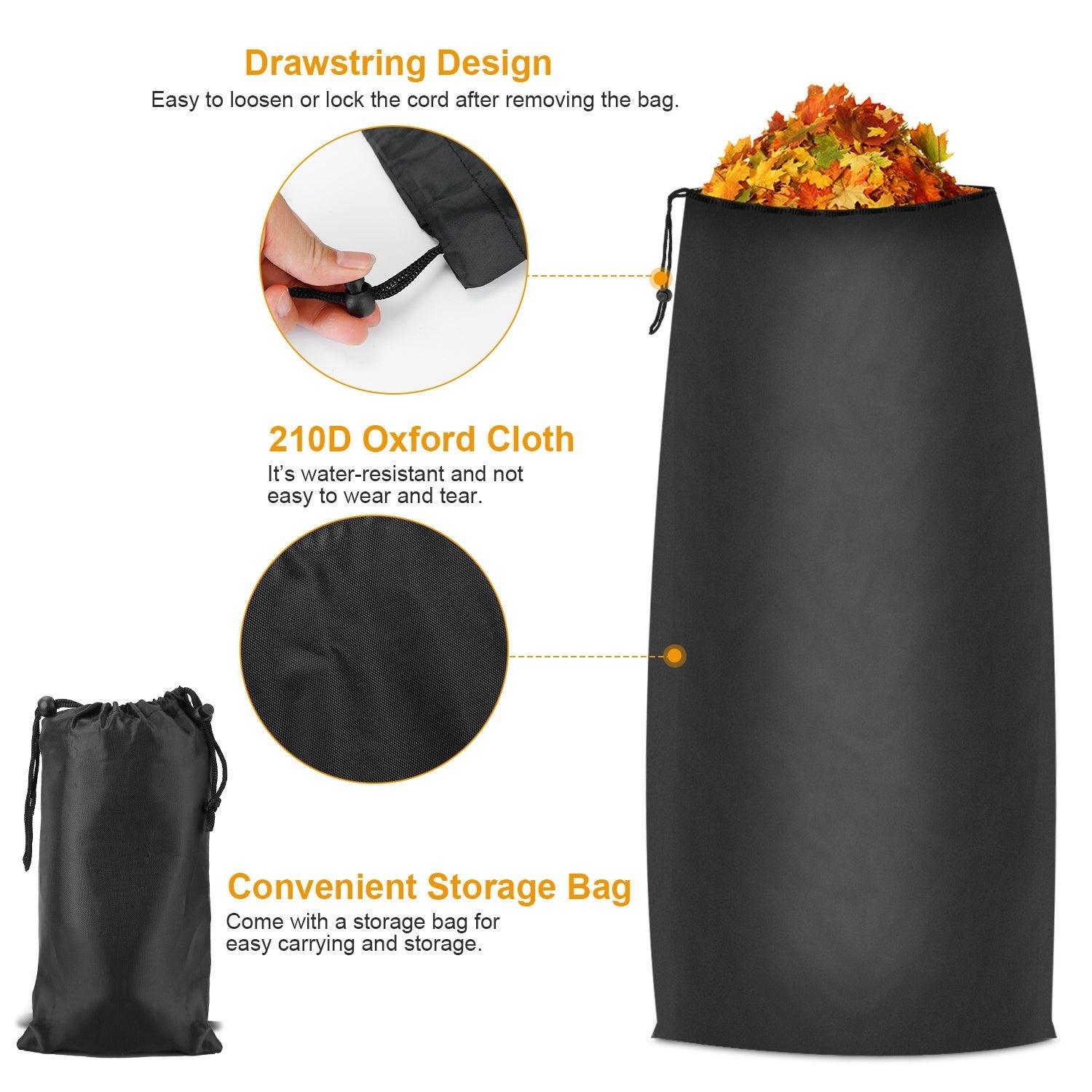 Lawn Tractor Leaf Bag For Riding Lawn Mower Reusable Big Capacity Mower Leaf Bag Black Grass Catcher Bag