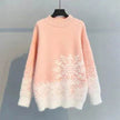 Ugly Christmas Knitted Women's Snowflake Sweater Top