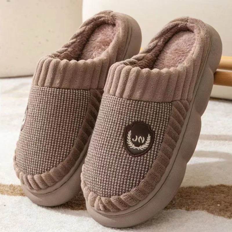 Plush Slippers – Warm Non-Slip PVC Overshoe Home Footwear