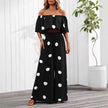 Womens Elegant Resort Polka-Dot Tube Top And Pants Set