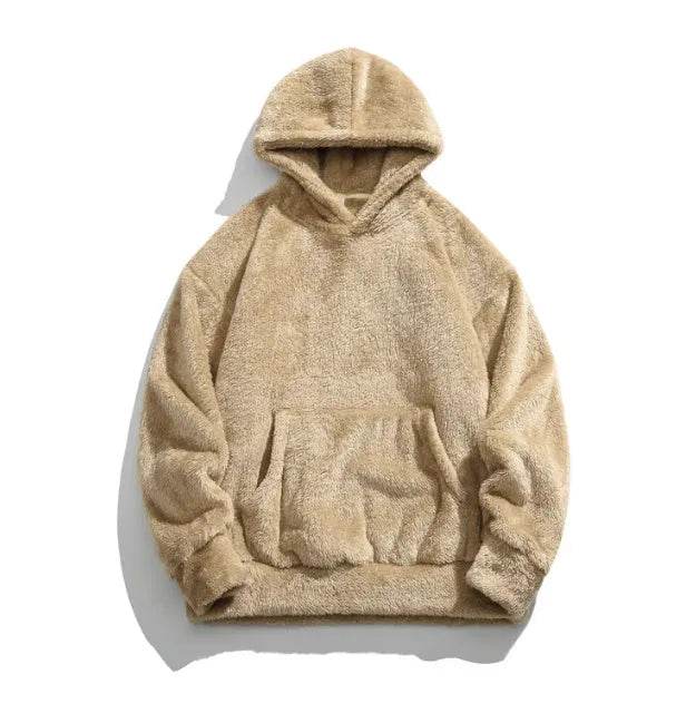 Couple Hoodie – Loose Fit Polyester Solid Color Matching Hoodies