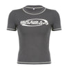 Women's Fashion Print Slim Fit Short Sleeve T-Shirt – Cotton Graphic Tee