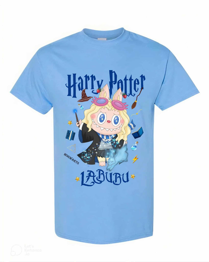 [Adult size] Harry Potter Labubu T-Shirt – Kawaii Wizard Graphic Tee, 100% Cotton