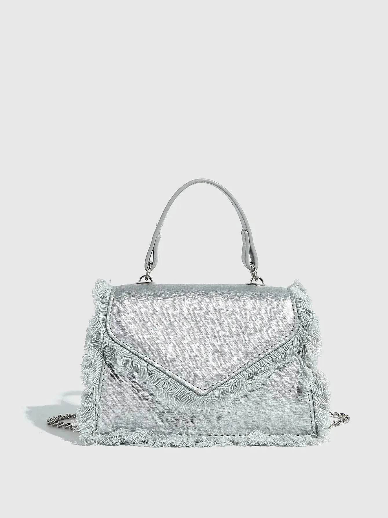 Retro Tassel Bag Denim Mini Crossbody denim bag