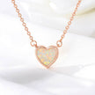 Romantic Heart Necklace Copper Zircon Pendant Necklace for women