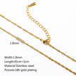 Stainless Steel Vacuum Vapor Plating 18K Gold Color Protection Lip Chain Necklace
