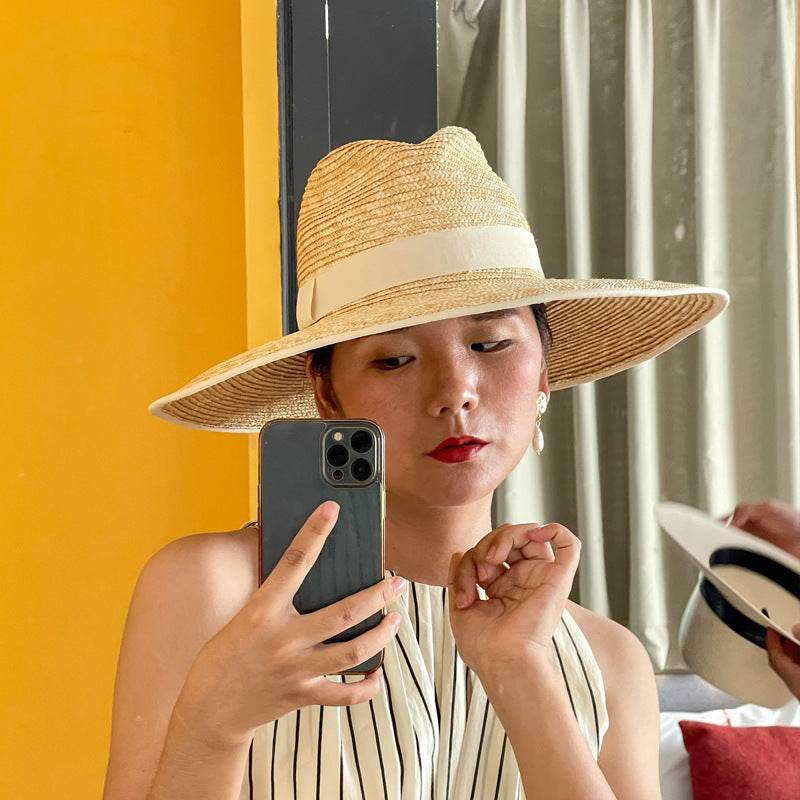 Summer Travel Leisure French Retro Hat Women's Top Wide Brim Straw Sun Hat for women