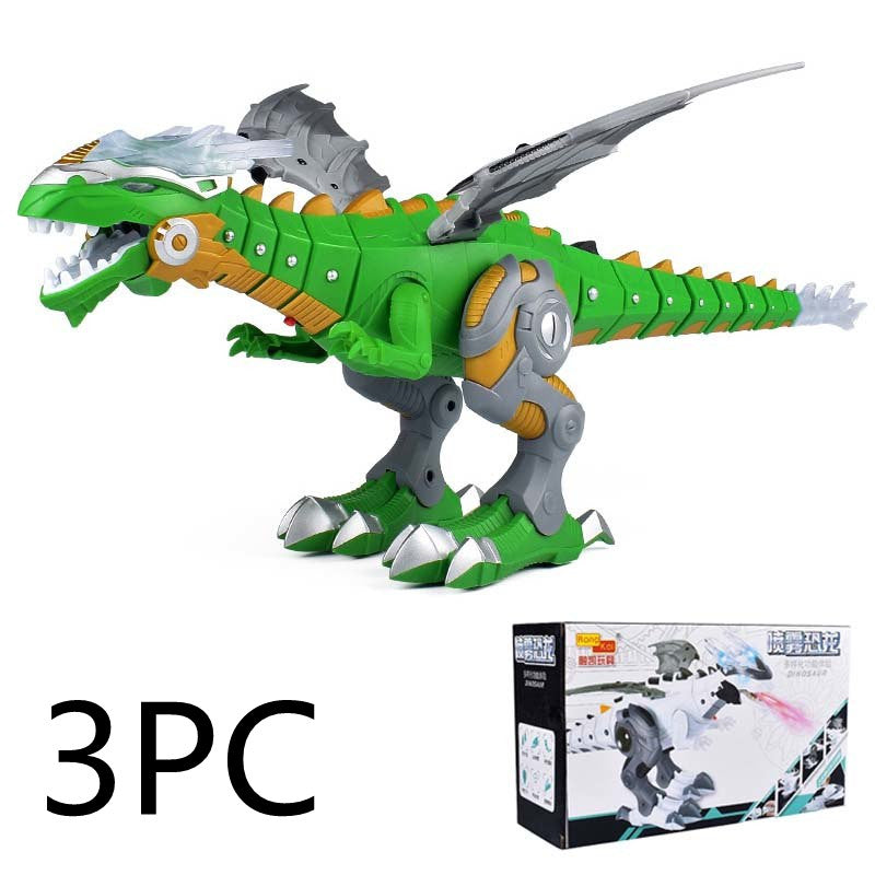 Intelligent Robot Toy Dinosaur with Spray Mist, Sound & Light