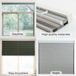 Double Layer Electric Honeycomb Curtain with Solar Charging & 15-Channel Remote, Motorized Blackout Blinds