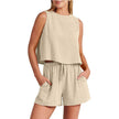 Women Summer Casual 2pcs Short set Athleisure Outfit