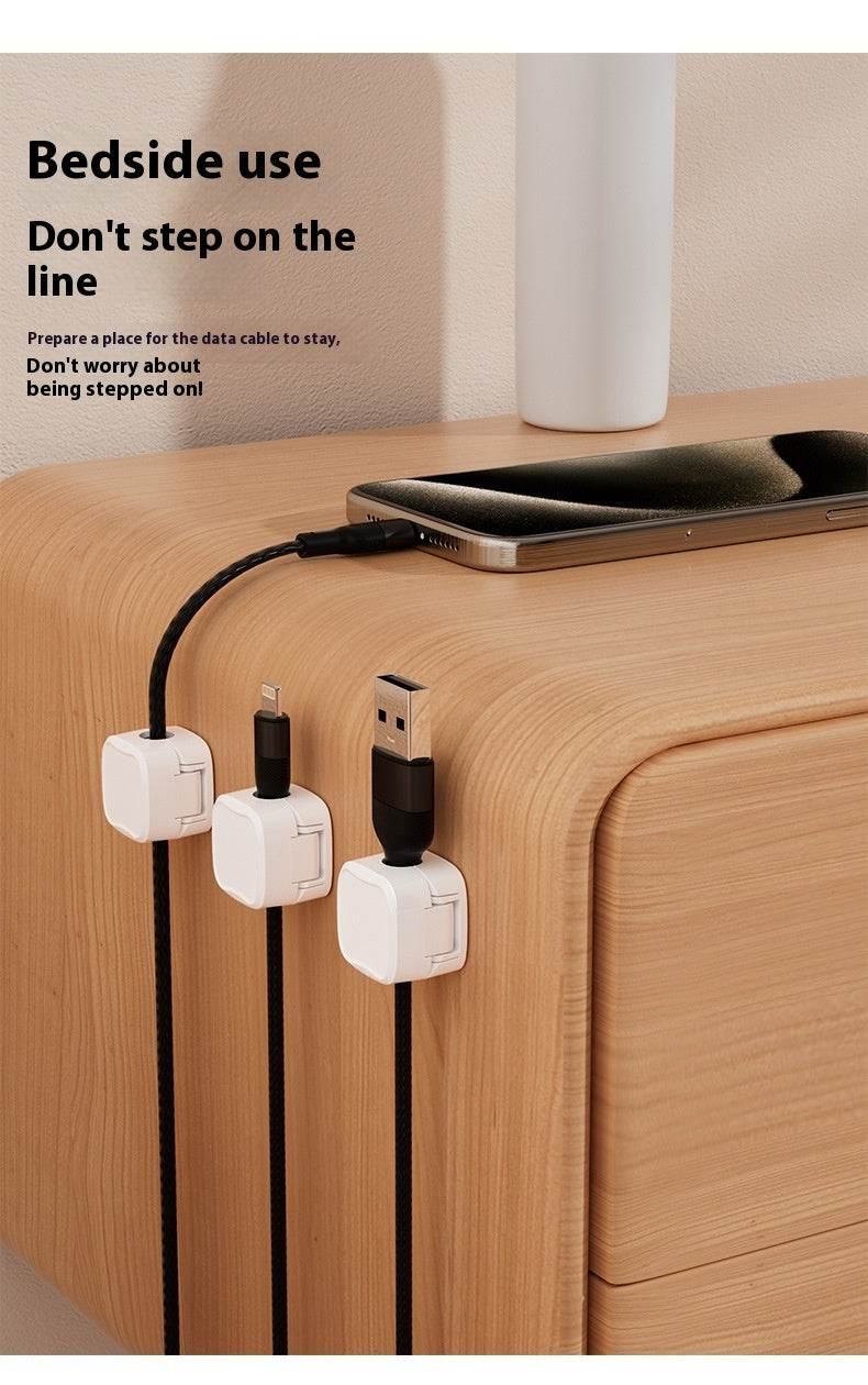 Magnetic Under Desk Cable Management Organizer – Wire & Cord Holder Clips