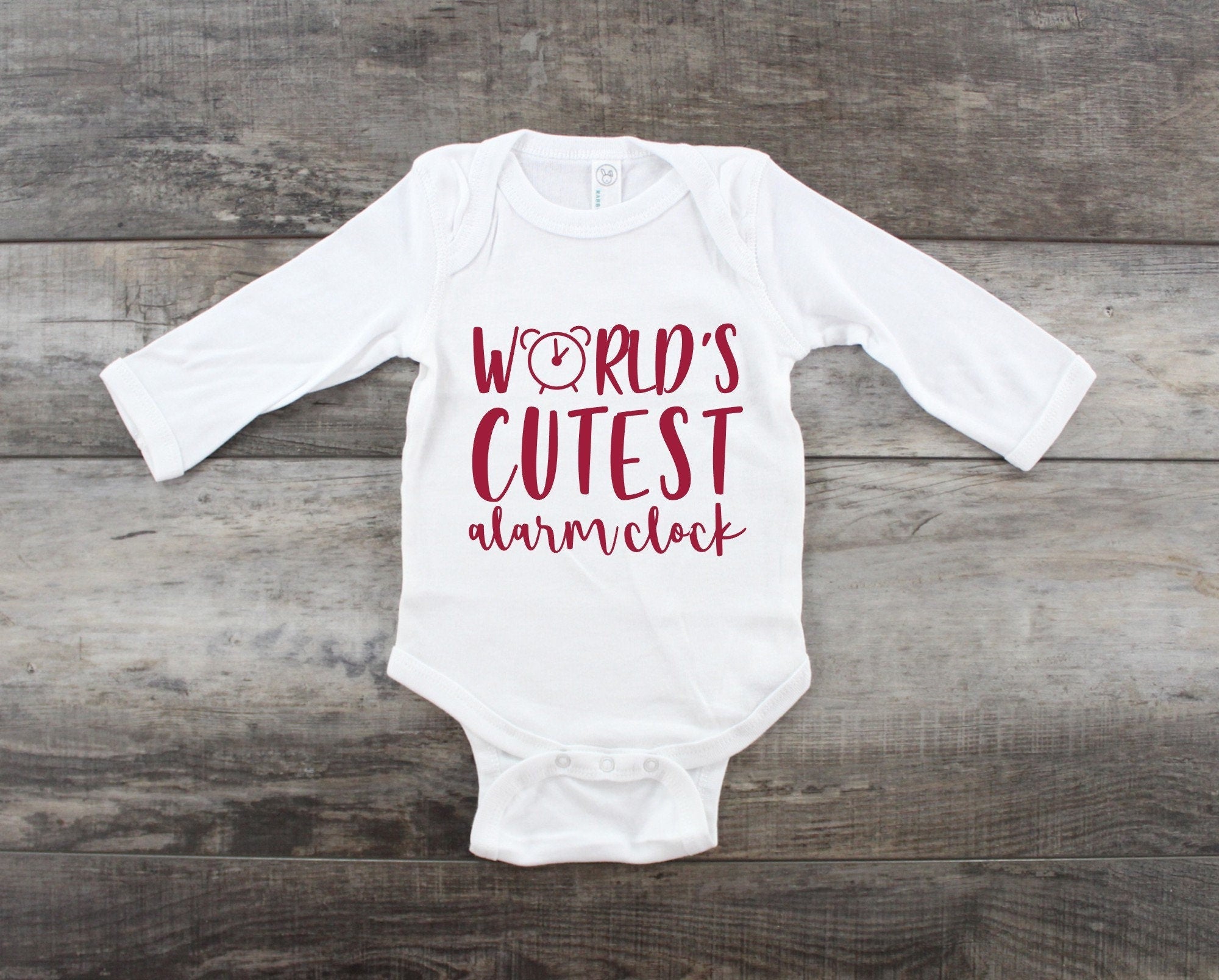 World's Cutest Alarm Clock Infant Bodysuit or Toddler Tee
