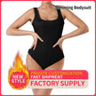 One piece Full body shaper Sleeveless Square neckline Bodysuit