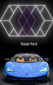 480W Honeycomb LED Car Detailing Station Light 2.4x4.8m 50000H Car Wash Shop Bay Light