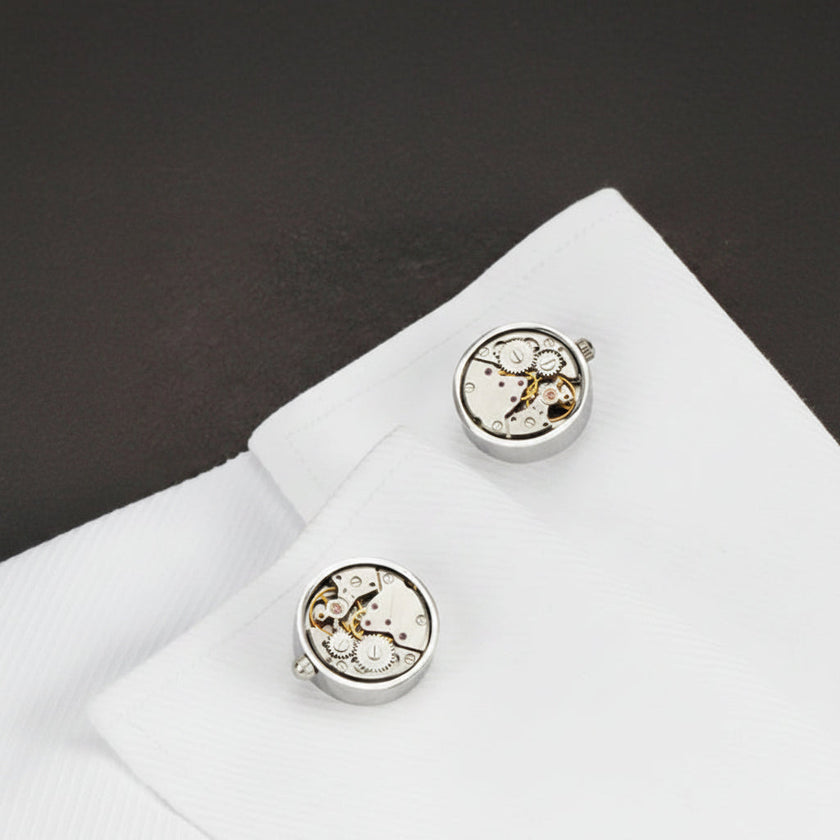 Men's Copper Movement Cufflinks – Turning French Shirt Cufflinks for Business & Formal Wear | Canada & USA