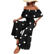 Womens Elegant Resort Polka-Dot Tube Top And Pants Set