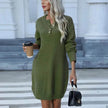 Autumn Winter Knitted Pullover Mini Sweater Dress