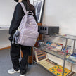 Large Capacity Multi-Layer School Backpack – White, Red, Purple, Black, Khaki