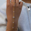 Handmade Beaded Crystal Flower Bracelet for Women – 18K Stainless Steel